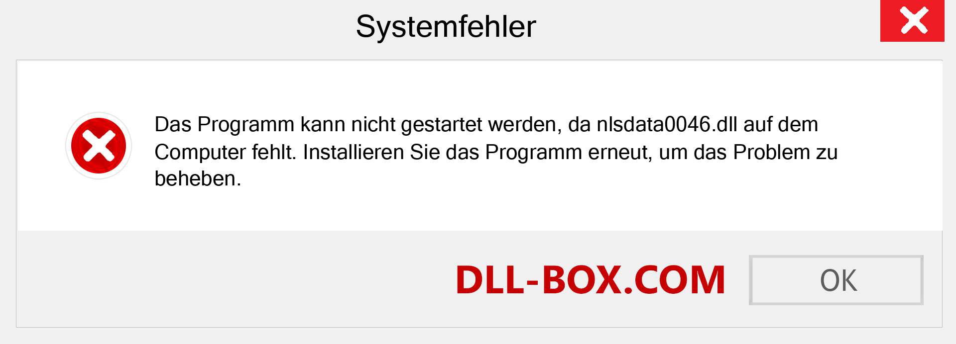 nlsdata0046.dll-Datei fehlt?. Download für Windows 7, 8, 10 - Fix nlsdata0046 dll Missing Error unter Windows, Fotos, Bildern